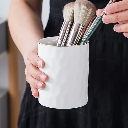 Ceramic Pen Holder Stand Cup Pencil Holder Organizer Makeup Brush Holders - Image 6
