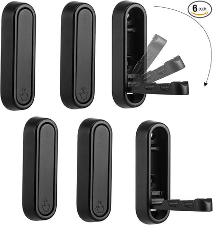 Folding Wall Hooks, 6 Pack, Zinc Alloy, Heavy Duty Coat Hooks | 90° Foldable by Dntorx