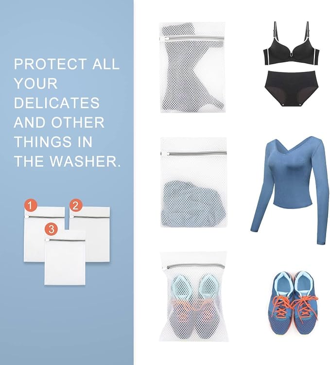 Mesh Laundry Bags for Delicates, Durable Zipper Wash Bags for Delicates - Image 6