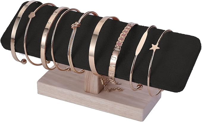 Wooden Watches Display Tower Base Watch Neck Bracelet Organizer Rack Bangle - Image 2