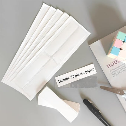 Self Adhesive Label Holders, ELEMGULY 52 Pcs Adhesive Shelf Tag Shelf Label - Image 7