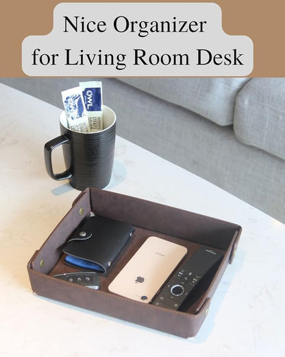 CASIRENA Faux Leather Valet Tray Organizer - Image 9
