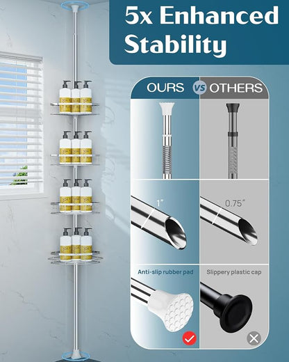 SEIRIONE Rustproof Shower Corner Caddy Organizer - Image 4