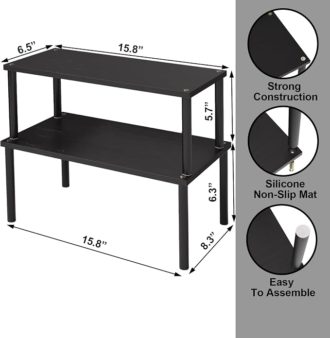 Cabinet Organizer Shelf, Kitchen Counter Shelves, Bamboo Spice Rack Countertop - Image 6