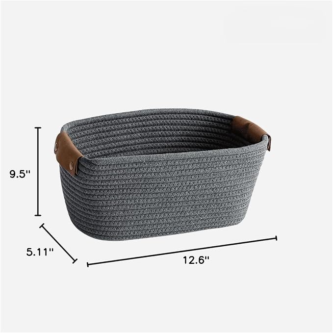 Medium Cotton Woven Basket - Image 9