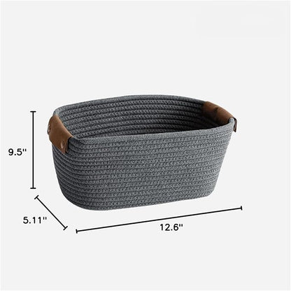 Medium Cotton Woven Basket - Image 9