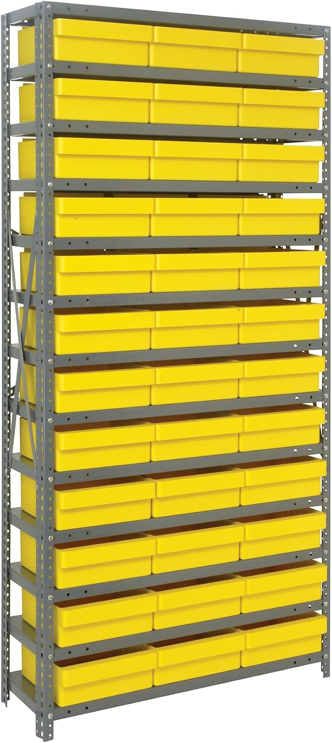 Quantum Storage Systems 1275-801YL Solid Heavy Duty 13 Shelves 36 Super Tuff by QuantumStorageSystems