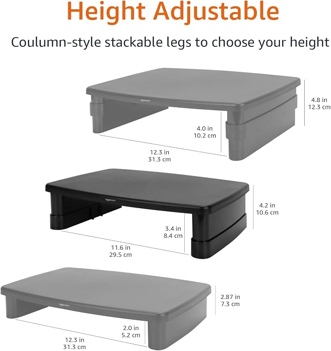 Amazon Basics Height Adjustable Monitor Stand Riser - Image 5