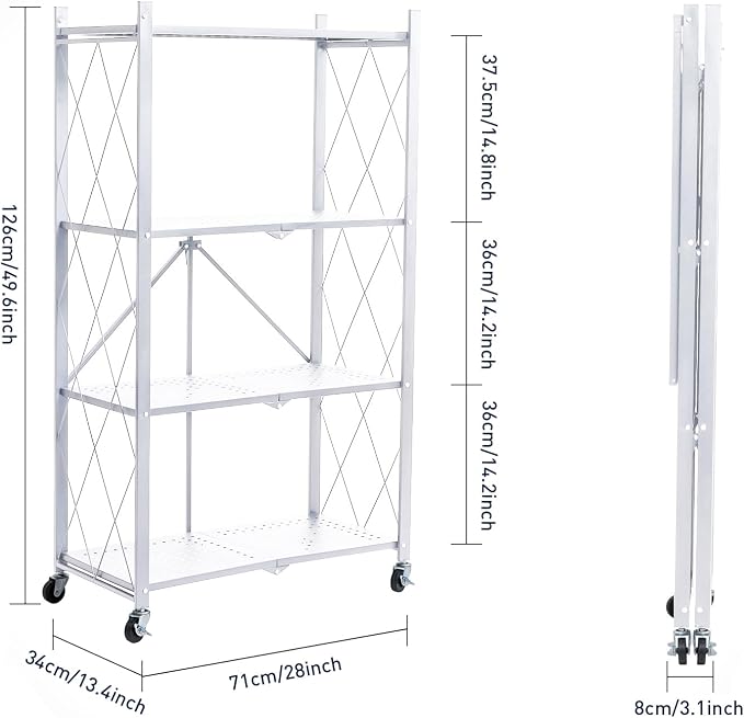 BRIAN & DANY 4-Tier Foldable Storage Shelves - Image 3
