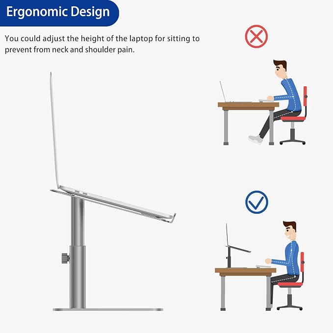 BESIGN LSX6N Laptop Stand, Ergonomic Adjustable Notebook Stand, Riser Holder - Image 8