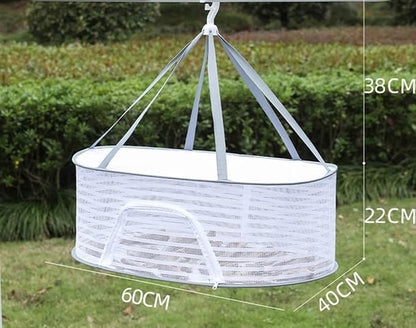 Primst Foldable Drying Fishing Net, Hanging Drying Net Rack Clothes Dry Basket - Image 2