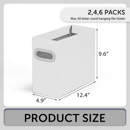 File Box for Hanging File Folders, Collapsible Cardboard Box | Portable Filing - Image 2