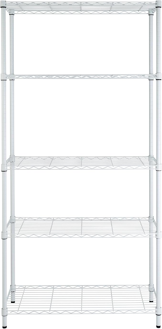 Honey-Can-Do 5-Tier White Wire Shelving Unit, 200 lb/Shelf, 000 lb total in a - Image 4