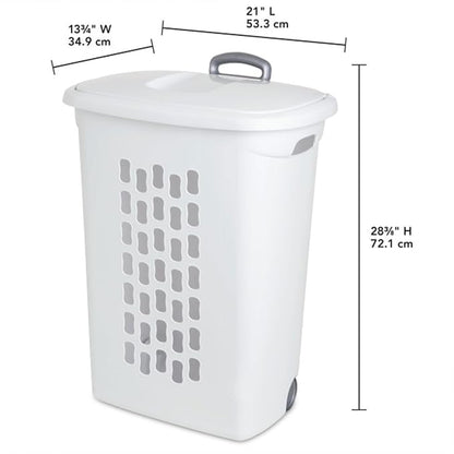 Sterilite 9-Pack Ultra Wheeled Hamper, Laundry Basket w/Flip-Top Lid & - Image 2