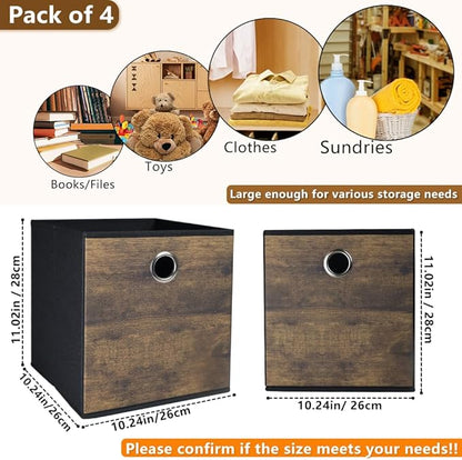 4 Pack Durable Storage Cube Bins - Image 2