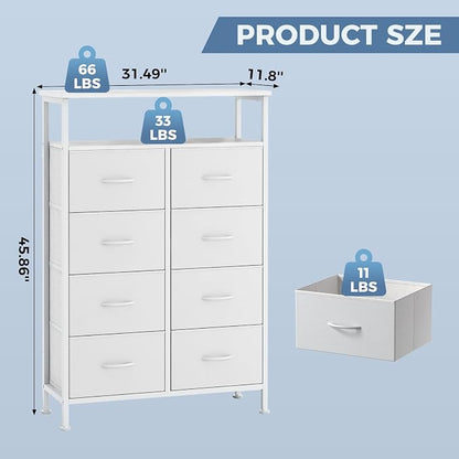 DUMOS 8 Drawers Fabric Dresser - Image 3