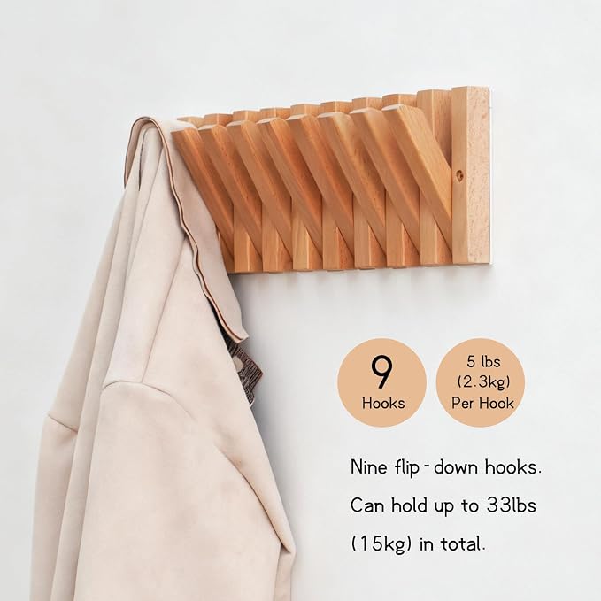 Coat & Hat Hooks Wall Mount - Image 4