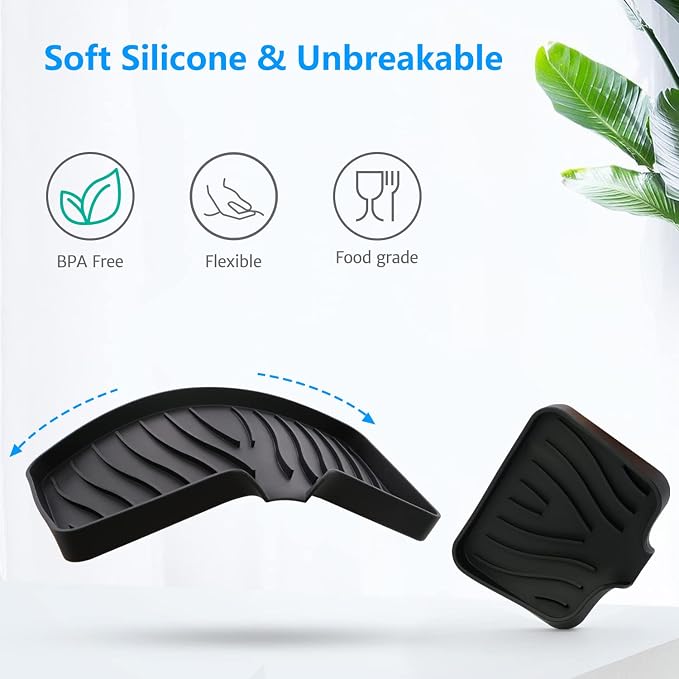 3-Pack Silicone Soap Dish, Sponge Holder - Image 5