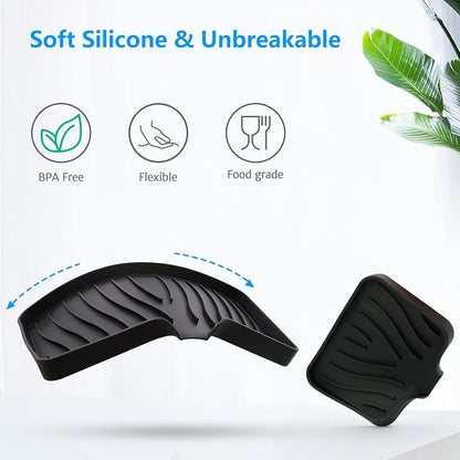 3-Pack Silicone Soap Dish, Sponge Holder - Image 5