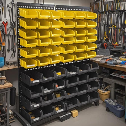 Wall Mounted Storage Bins, Nut and Bolt Organizer, Plastic Bolt Bin, Screw - Image 9