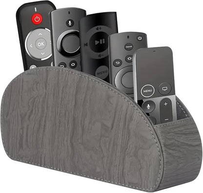 Remote Control Holder, Leather 5 Rooms Desk Organizer and Decorations by YAPISHI