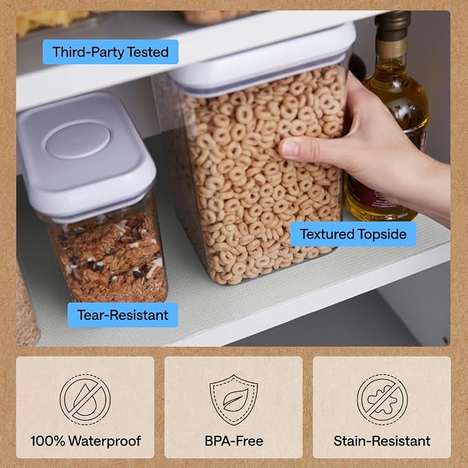 GORILLA GRIP DripGuard Shelf Liner, Non-Adhesive Drawer and Kitchen Cabinet - Image 5