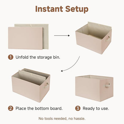 StorageWorks Storage Baskets for Shelves, Foldable Fabric Closet Storage Bins - Image 7