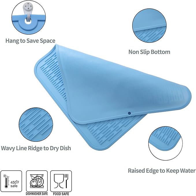Silicone Dish Drying Mat for Multiple Usage, Easy clean, Eco-friendly, - Image 3