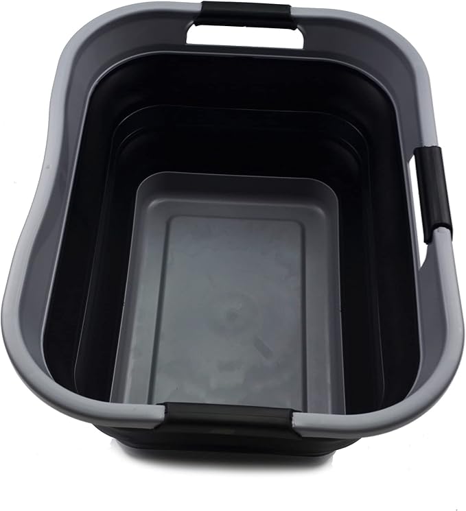 SAMMART 30L Collapsible Plastic Laundry Basket by SAMMART