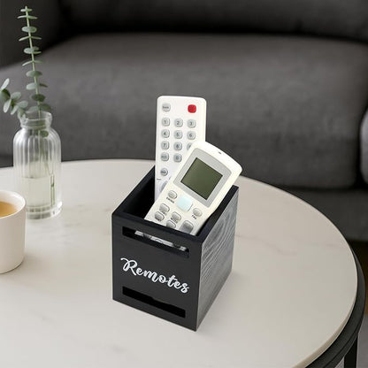 Small Remote Control Holder Wall Mount Wooden Remote Caddy Organizer - Image 6
