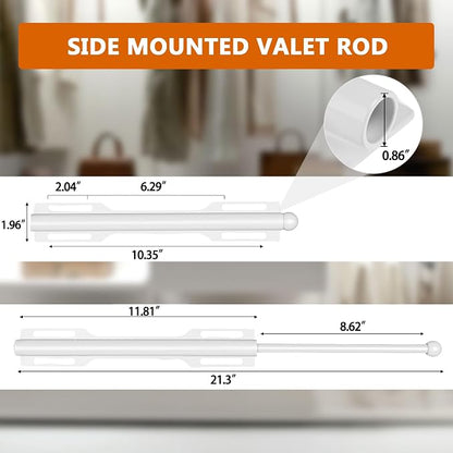 Pull-out Valet Rod for Closet 2 Pack - Image 2