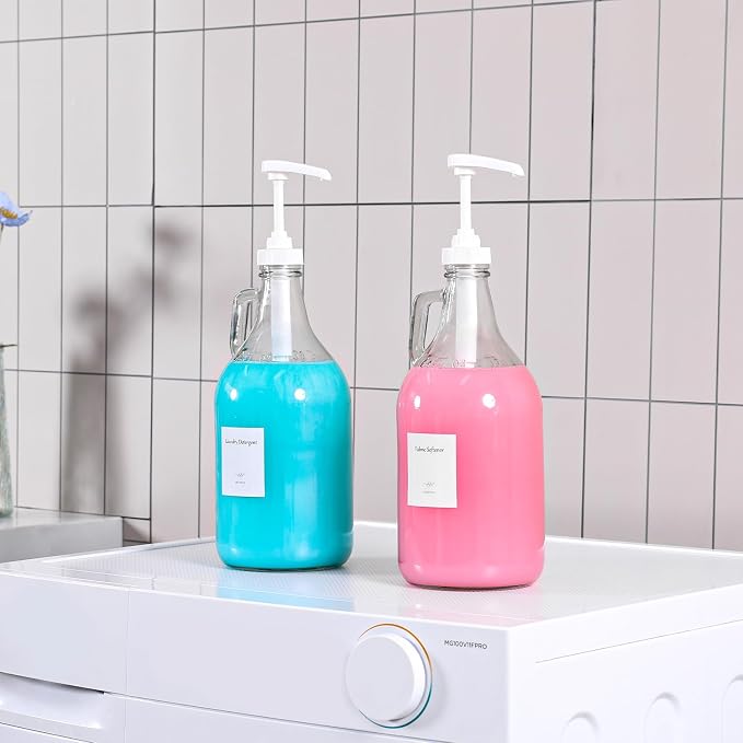 64 OZ Laundry Detergent Dispenser BY VEGEVIGI, Glass Liquid Laundry Soap - Image 6