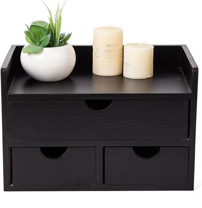 Rustic Distressed white 3-Tier Wood Desk Organizer by VERGOODR