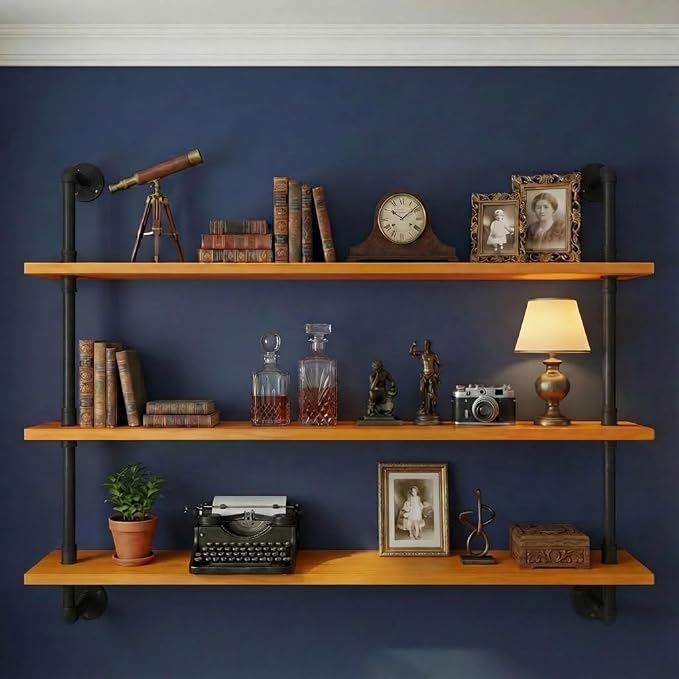 HDDFER Industrial Pipe Wall Shelves - Image 2