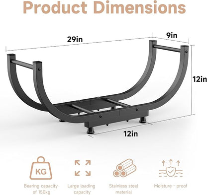 Firewood Rack Outdoor, 29 inch, Firewood Storage Holder Indoor, Log Holders - Image 7