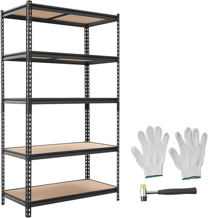 VEVOR Storage Shelves, 5-Tier Adjustable, 2500 lbs Capacity, Heavy Duty Garage - Image 9
