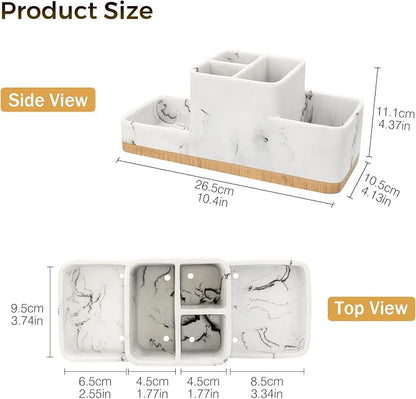 Toothbrush Holder for Bathrooms, Bathroom Organizer Countertop, Rectangle 5 - Image 7