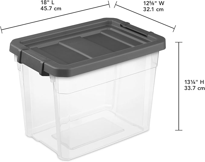 Sterilite 12-Pack Modular Stacker Box, Durable Clear Plastic Storage Bins - Image 2