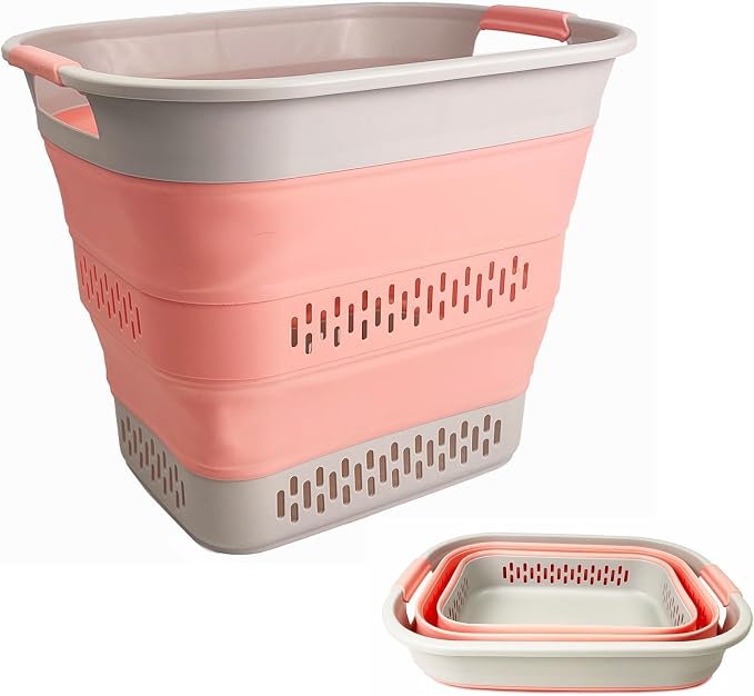 SAMMART 40L Collapsible Plastic Laundry Basket by SAMMART