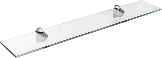 Spancraft Glass H-4.75x27-Brushed Steel Heron Glass Shelf, Brushed Steel by Spancraft