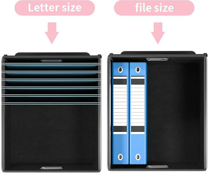 File Organizer Box with Lids, Collapsible File Folder Organizer | File Box with - Image 3