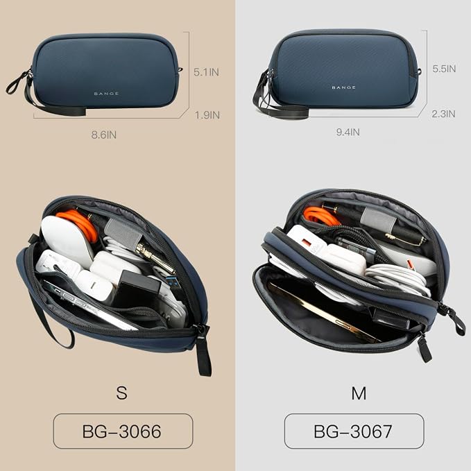 BANGE Cable Organizer Pouch， Travel Water Resistant Tech Accessories Bag Carry - Image 3