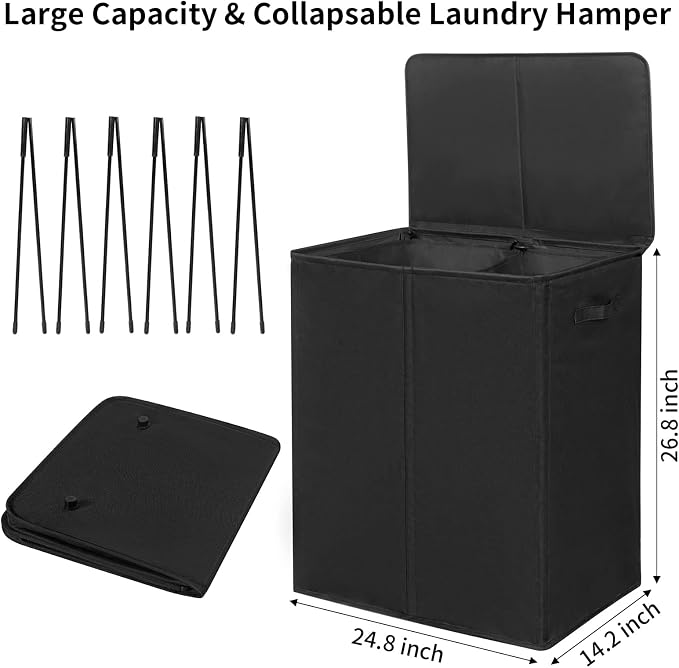 WOWLIVE 154L Double Laundry Hamper - Image 5