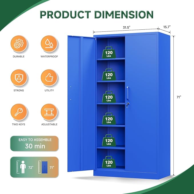 Letaya Metal Garage Storage Cabinets - Image 3