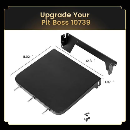 QuliMetal Foldable Side Shelf for Pit Boss 10739, 13.70" Grill Side Table - Image 2