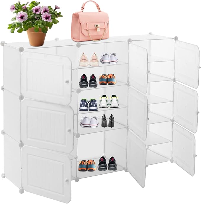 Shoe Rack, 49.61*12.6*37.8in Free Standing Shelf 36 Pair Diy Shoe Storage Shelf by Unknown