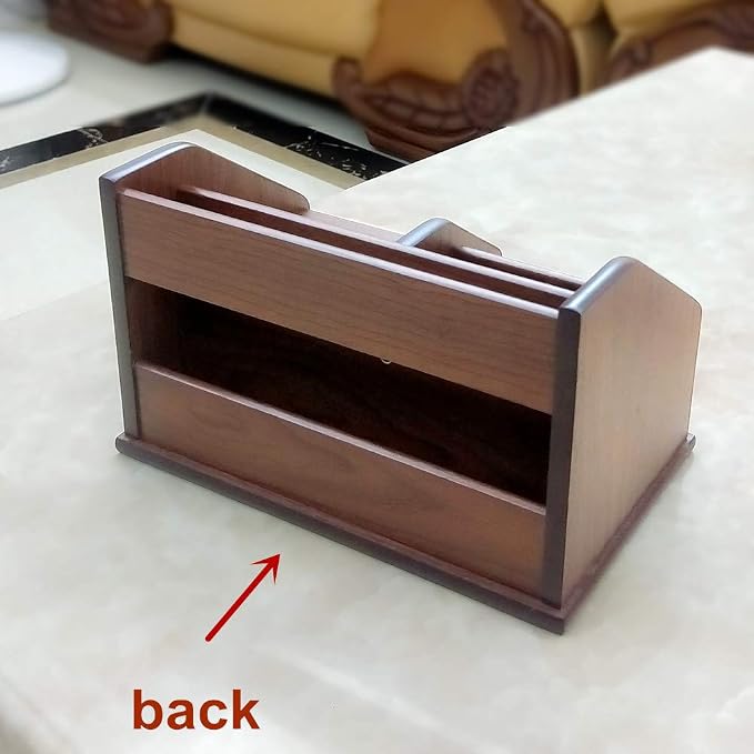 N Desk organizer wood with small drawer Office and Home organization like - Image 6