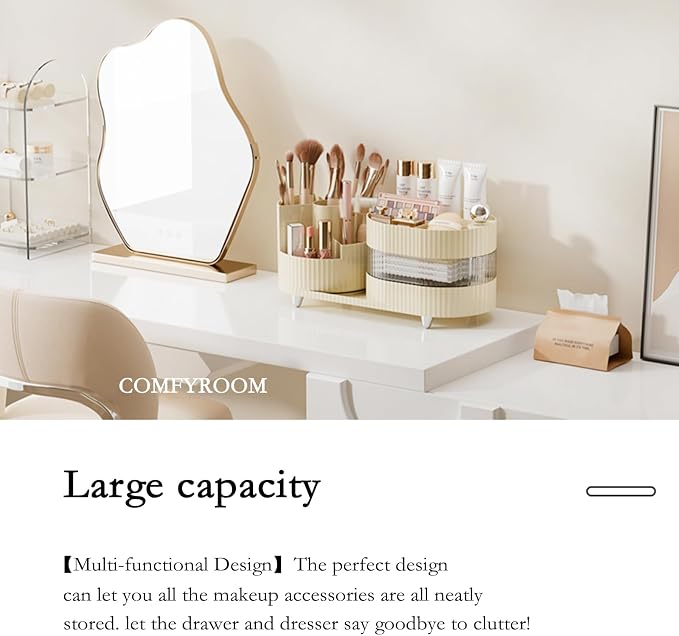 Ivory Rotating Vanity Organizer - Image 6