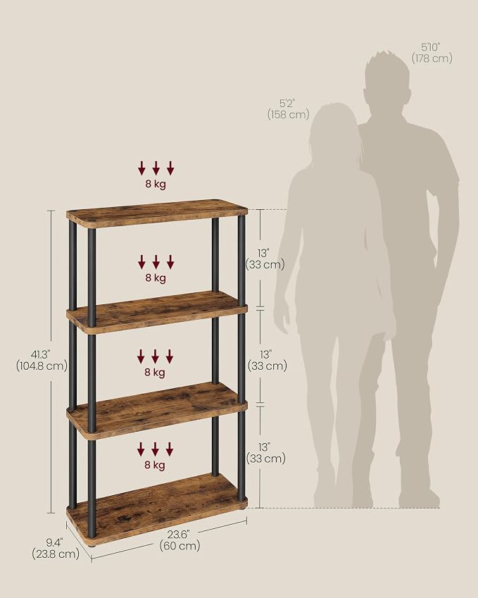VASAGLE Superfast Toolless Assembly, 4-Tier Shelf - Image 2