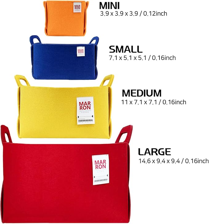 Collapsible Felt CHARCOL Storage Bin Large 14.6"x9.4"x9.4" – Foldable Basket - Image 3